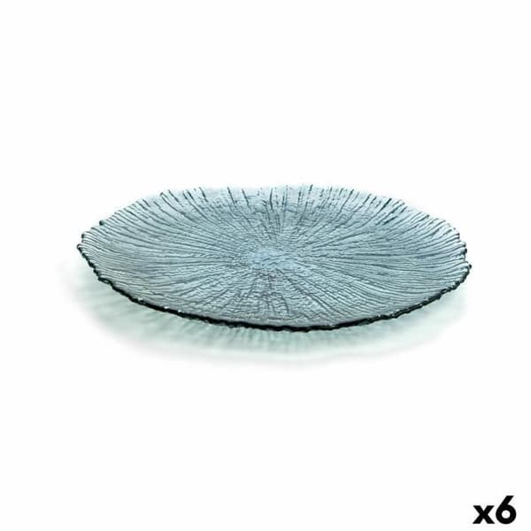 Quid Mar de Viento mattallrik i turkos glas (Ø 32 cm) (förpackning 6x)
