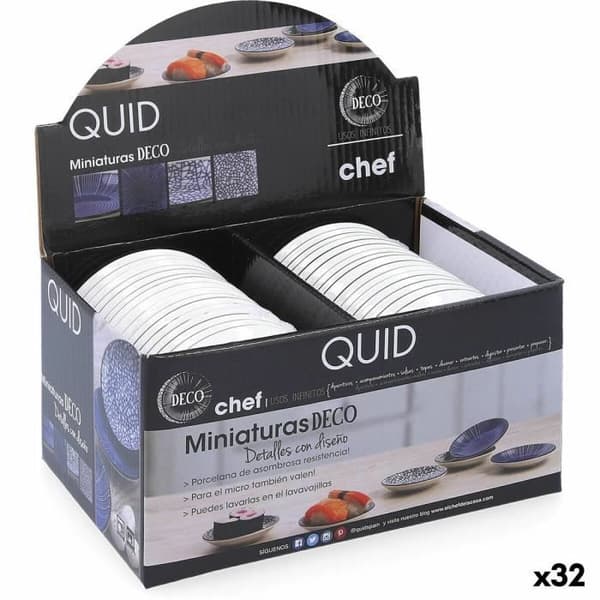 Quid Chef Keramisk Desserttallrik Flerfärgad (9 cm) (Förpackning 32x)
