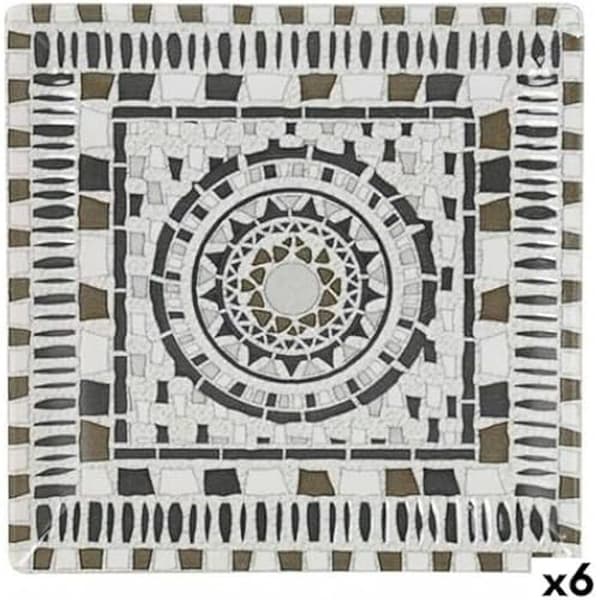 Middagstallrik - La Mediterránea - Barroc - Porslin - Flerfärgad - 24 x 24 x 2 cm (6 enheter)