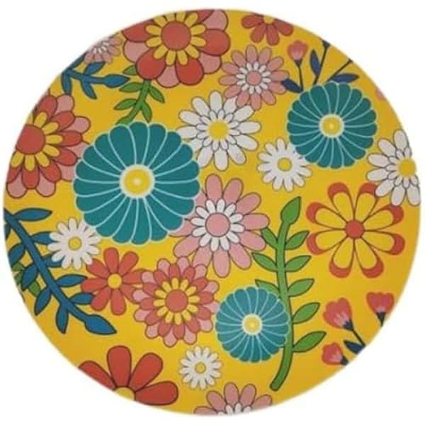 Platt tallrik - Versa - Gul - Ø 25 cm - RPET polyeten - Tål maskindisk