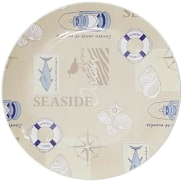 Middagstallrik - Versa - Seaside - RPET polyeten - Ø 25 cm - Flerfärgad