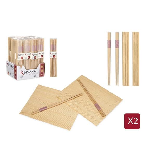 Sushisetti Kinvara BM-001 Puu Bambu 24 x 18 cm 24 x 0,5 x 0,5 cm (24 osaa)