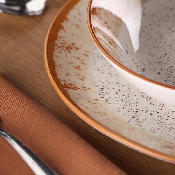 Ruokailuvälineet Versa Ruskea Posliini 18 Kappaletta