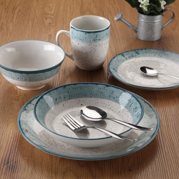 Spisestel Versa Blå Porcelæn 18 Dele