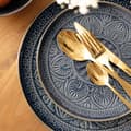 Miniatyrbillede 10 af 11: Plade | INDIEN | dessert marineblå | 21 cm | 974926