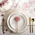 Miniatyrbillede 8 af 10: Plade | SYLIA | dessert hvid med ornament | 21 cm | 844015
