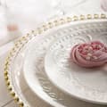Miniatyrbillede 10 af 10: Plade | SYLIA | dessert hvid med ornament | 21 cm | 844015