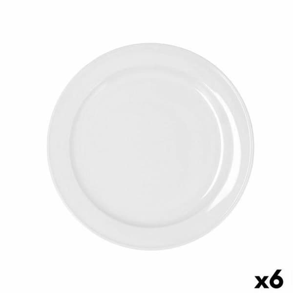Bidasoa Glacial vit keramisk mattallrik (24 cm) (pack 6x)