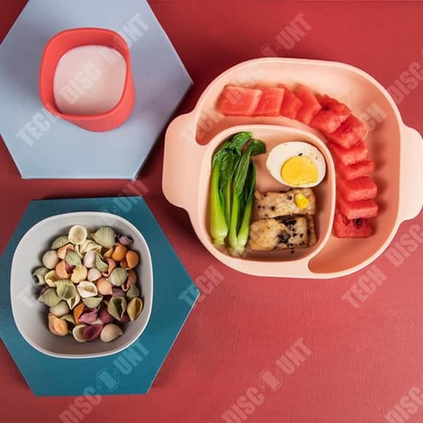TD® Baby Matskål Silikon Sugkopp Skål Baby Kompletterande Matskål Silikon Barn servisset