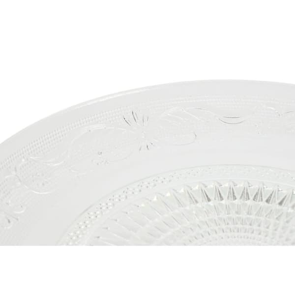 Flat tallerken Home ESPRIT Gjennomsiktig Krystall 29 x 29 x 9,2 cm