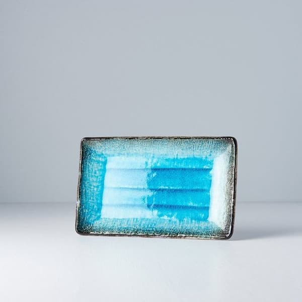 Tillverkad i Japan himmelsblå 21,5 x 13 cm, för sushi