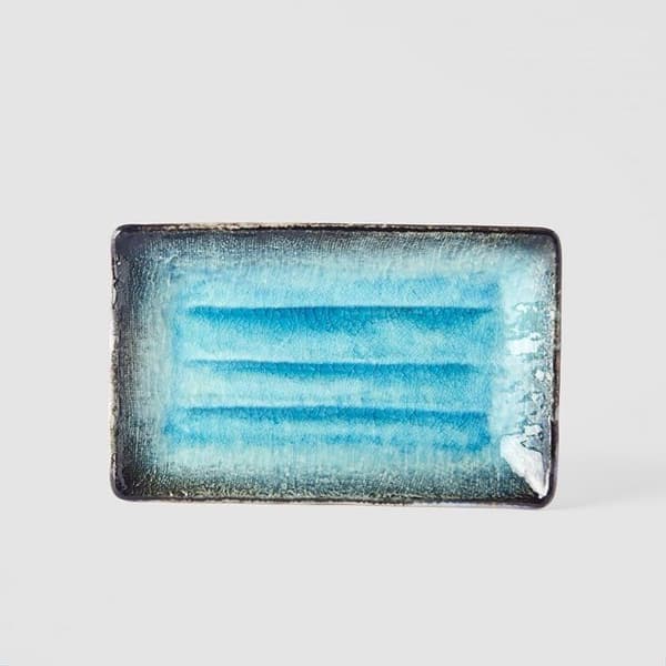 Tillverkad i Japan himmelsblå 21,5 x 13 cm, för sushi