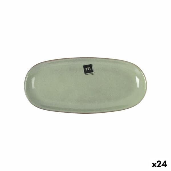 Servingsfat La Mediterránea Macarella green Avlång 25 x 12 x 2,2 cm (24 antal)