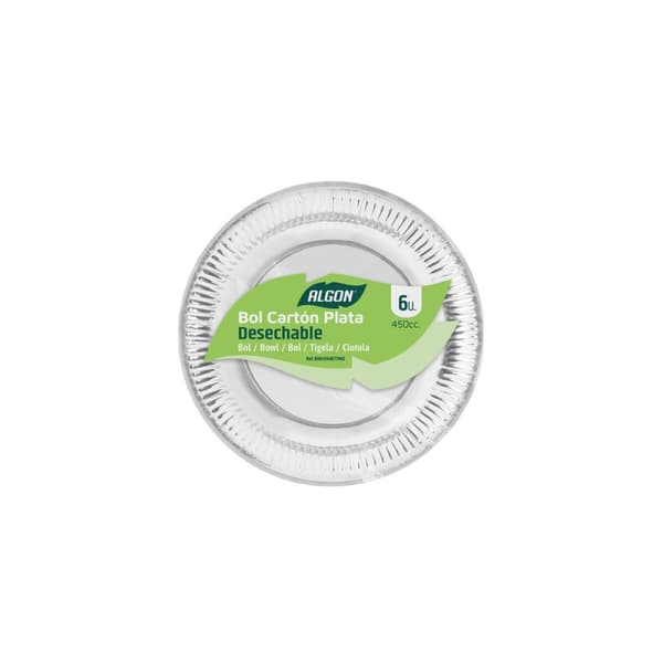 Tallriksset Algon Silvrig 450 ml 6 Delar (18 antal)