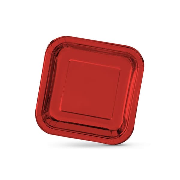 plade Algon Rød 20 cm 10 Dele (18 enheder)