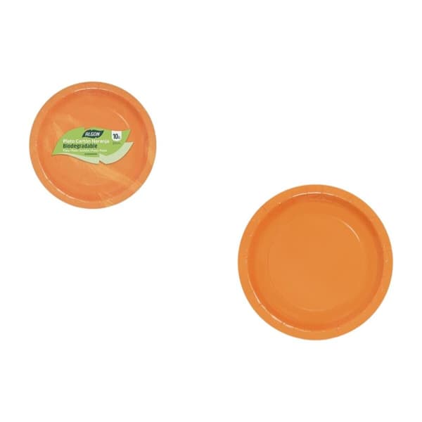 plade Algon Orange 20 cm 10 Dele (24 enheder)