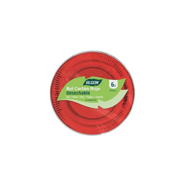 Lautassetti Algon Punainen 450 ml 6 Kappaletta (18 osaa)