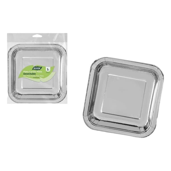 Tallriksset Algon Silvrig 26 cm 3 Delar (18 antal)