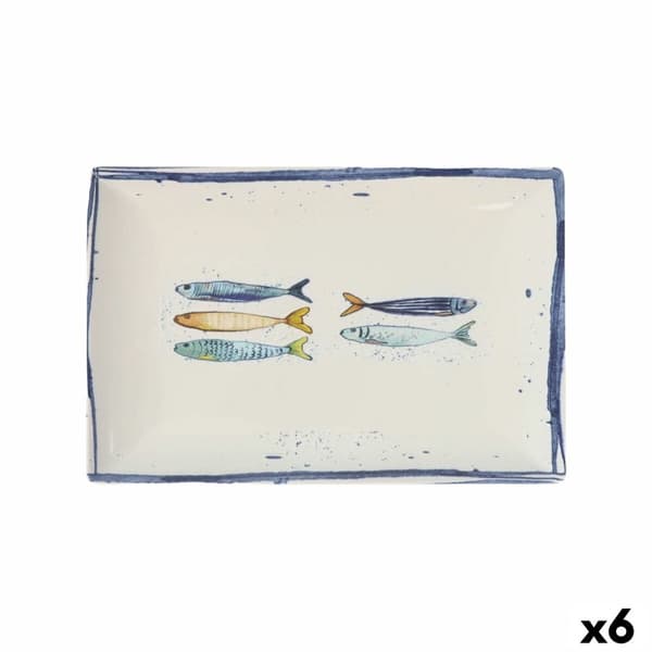 Køkkenspringvand La Mediterránea Peixe Rektangulær Fisk 30 x 20 x 2,5 cm (6 enheder)