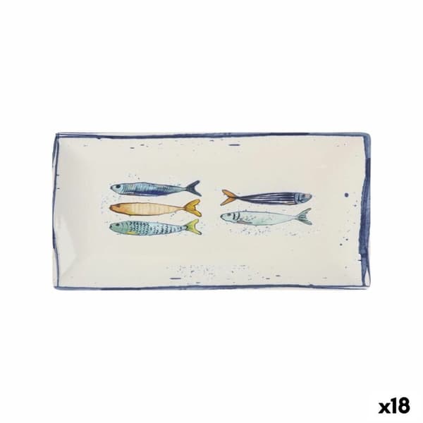 Serveringsfat La Mediterránea Peixe Rektangulær Fisk 30 x 15 x 2 cm (18 enheter)
