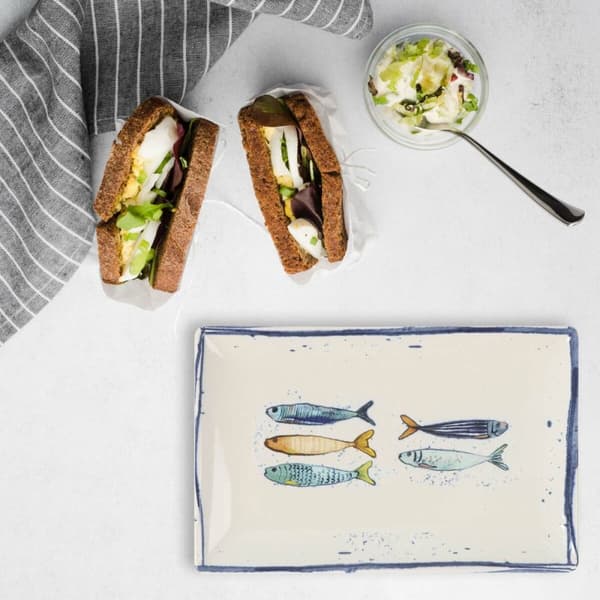 Serveringsfat La Mediterránea Peixe Rektangulær Fisk 25,3 x 15 x 2 cm (18 enheter)
