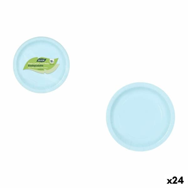 Tallriksset Algon Blå 20 cm 10 Delar (24 antal)