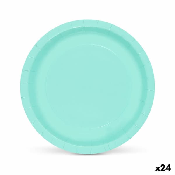 plade Algon Akvamarin 20 cm 10 Dele (24 enheder)