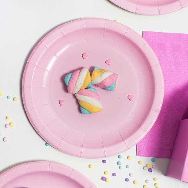 plade Algon Pink 20 cm 10 Dele (24 enheder)