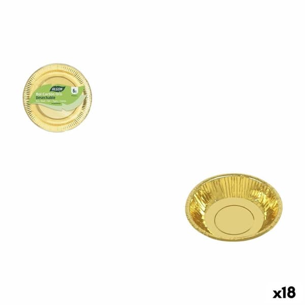 plade Algon Gylden 450 ml 6 Dele (18 enheder)
