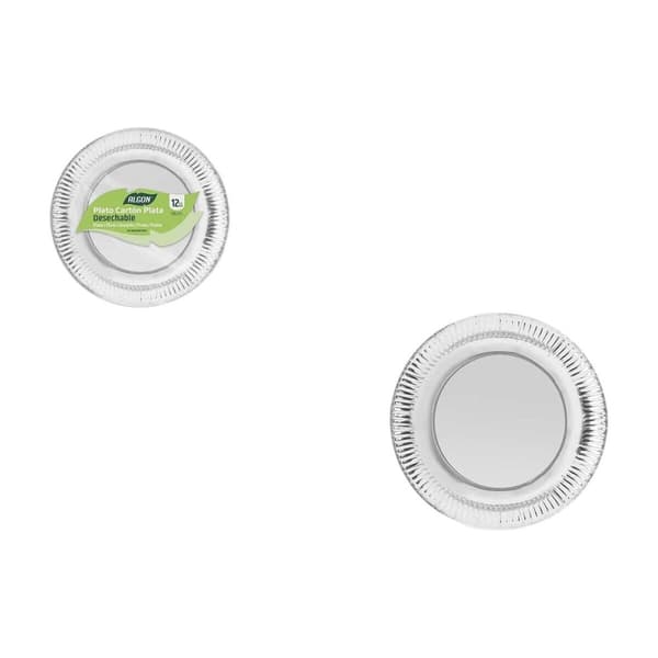 plade Algon Sølvfarvet 18 cm 12 Dele (18 enheder)
