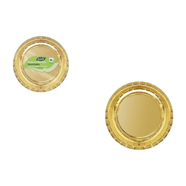 Platesett Algon Gyllen 20 cm 10 Deler (18 enheter)