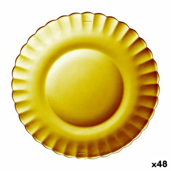 Jälkiruokalautanen Duralex Picardie Kristalli Meripihka Ø 20,5 cm (48 osaa)
