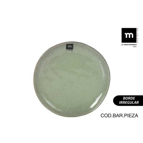 Flad Plade La Mediterránea Macarella green Ø 20,5 cm (24 enheder)