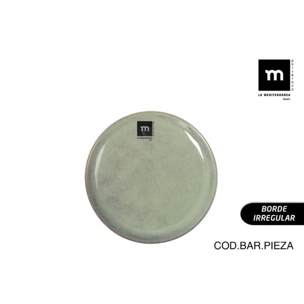 Flad Plade La Mediterránea Macarella green Ø 16 cm (24 enheder)