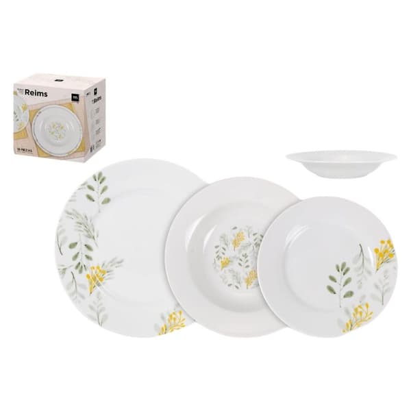 Ruokailuvälineet La Mediterránea Reims Pyöreä 18 Kappaletta (2 osaa)