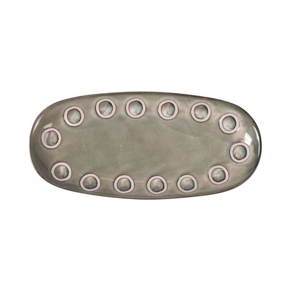 Vuoka La Mediterránea Almudena Harmaa Ovaali 25 x 12 x 2,2 cm (24 osaa)