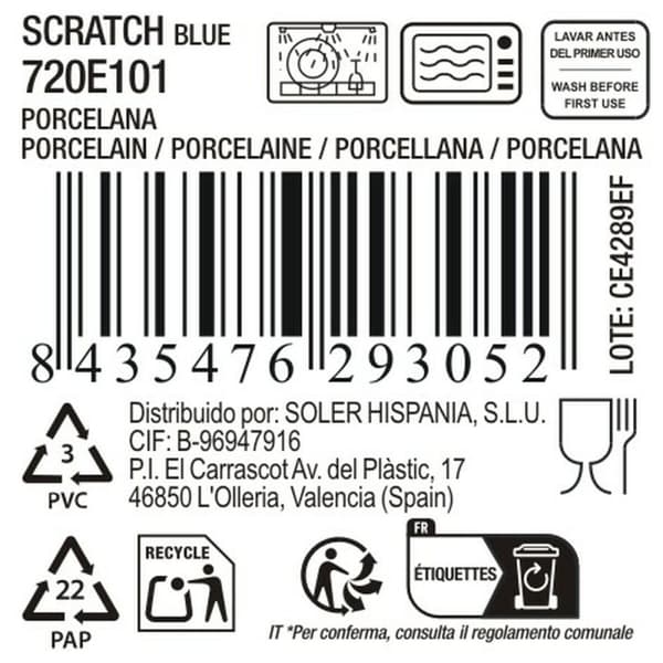 Vuoka La Mediterránea Scratch blue (18 osaa)
