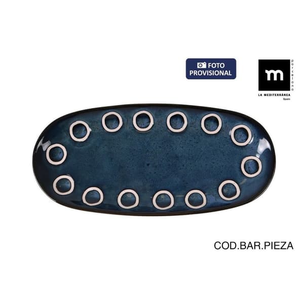Vuoka La Mediterránea Almudena Sininen Ovaali 25 x 12 x 2,2 cm (24 osaa)