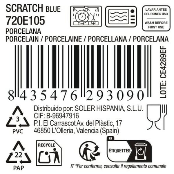Vuoka La Mediterránea Scratch blue (8 osaa)