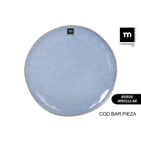 Flad Plade La Mediterránea Macarella blue Ø 26,5 cm (12 enheder)