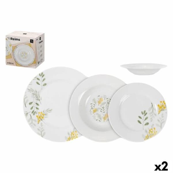 Bordservise La Mediterránea Reims Sirkulær 18 Deler (2 enheter)