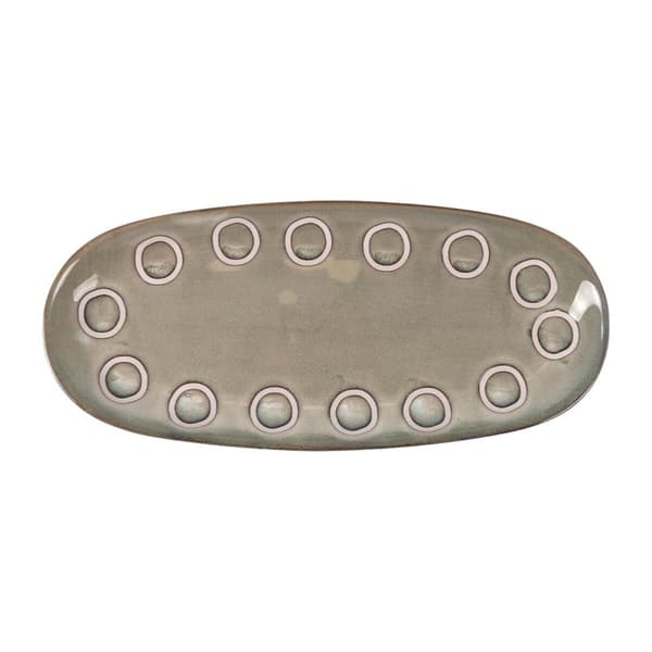 Serveringsfat La Mediterránea Almudena Grå Oval 29 x 13,5 x 2,4 cm (24 enheter)