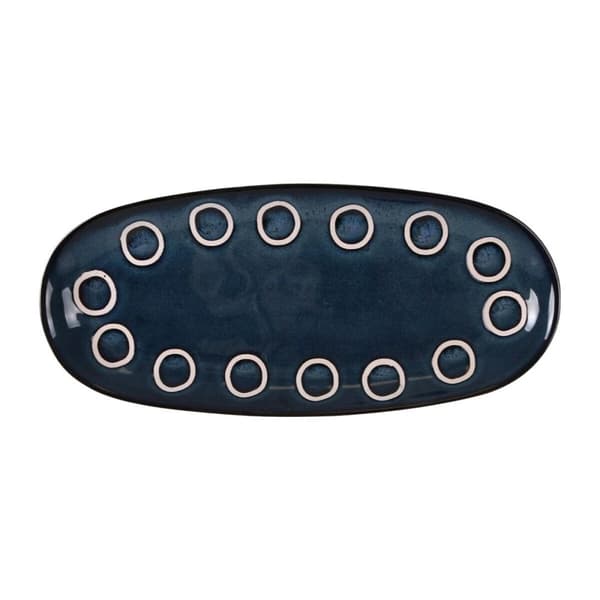 Serveringsfat La Mediterránea Almudena Blå Oval 29 x 13,5 x 2,4 cm (24 enheter)