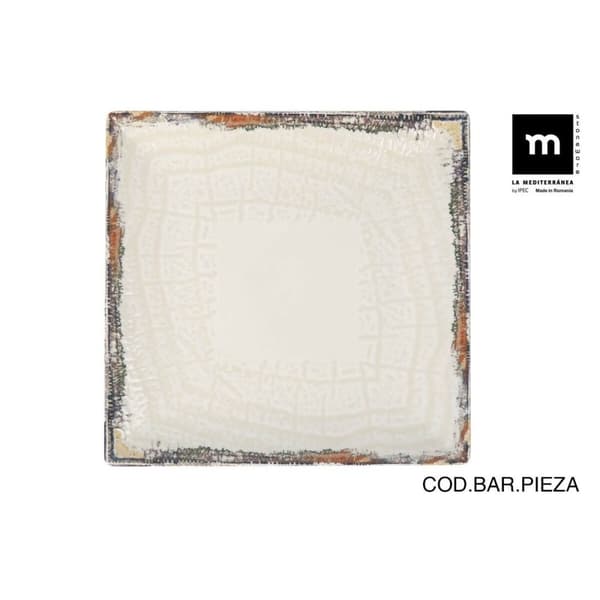 Flat tallerken La Mediterránea Albus 24 x 24 x 2 cm (6 enheter)