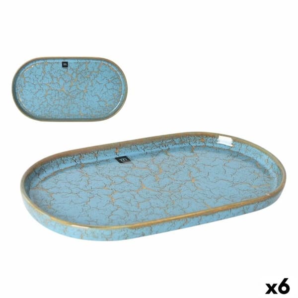 Servingsfat La Mediterránea Scratch blue (6 antal)