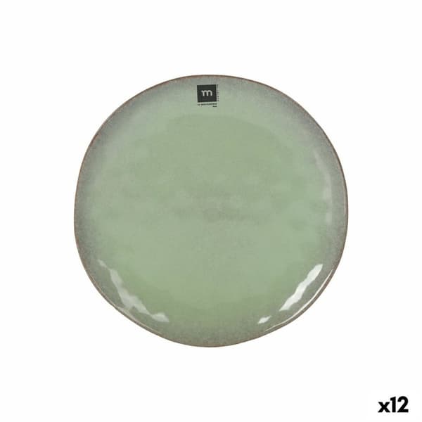 Flad Plade La Mediterránea Macarella green Ø 26,5 cm (12 enheder)