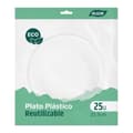 Miniatyrbild 2 av 3: Tallriksset Algon Plast 20,5 cm 25 Delar (12 antal)