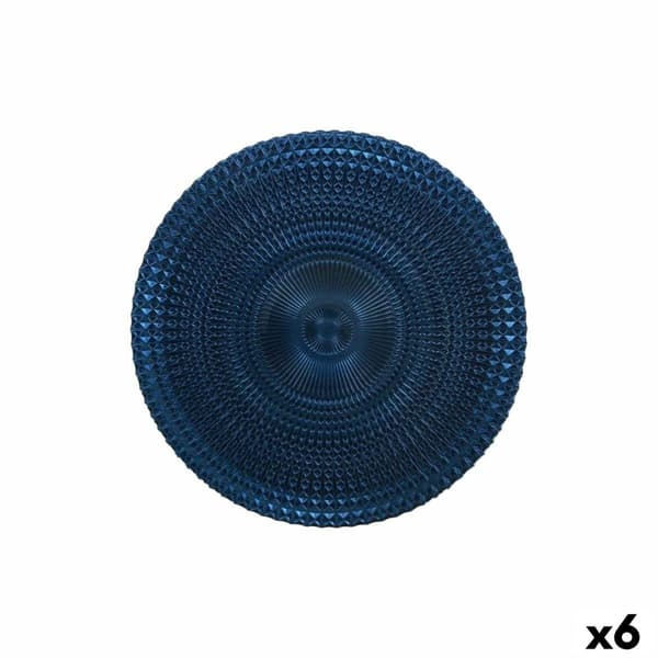 Litteä Lautanen Alfares Alfares Sininen Lasi Ø 31 cm (6 osaa)