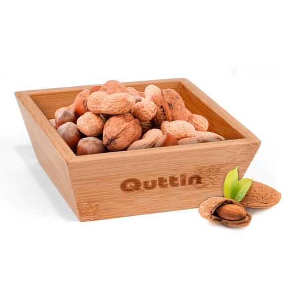 Snacksskål Quttin Bambu 16 x 16 x 5 cm (12 antal)