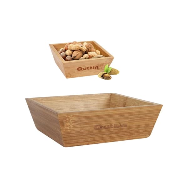 Snacksskål Quttin Bambu 16 x 16 x 5 cm (12 antal)